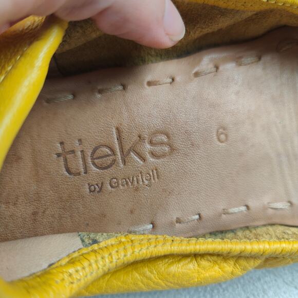 Tieks Flats Womens 6 Mustard Yellow Leather Ballet Slip On Shoes Preppy Shoes - Picture 7 of 9